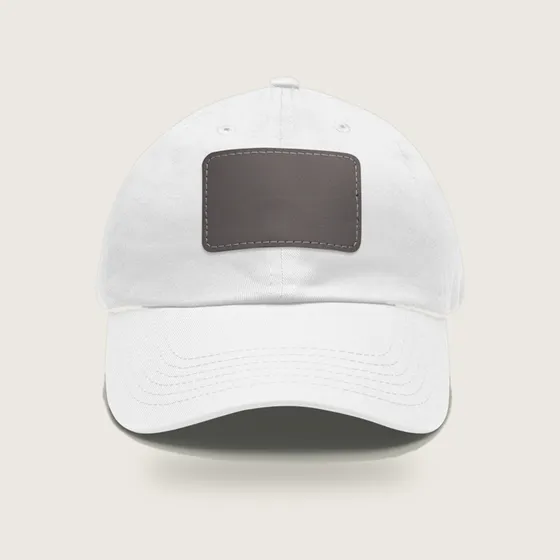 Dad Hat with Leather Patch (Rectangle)