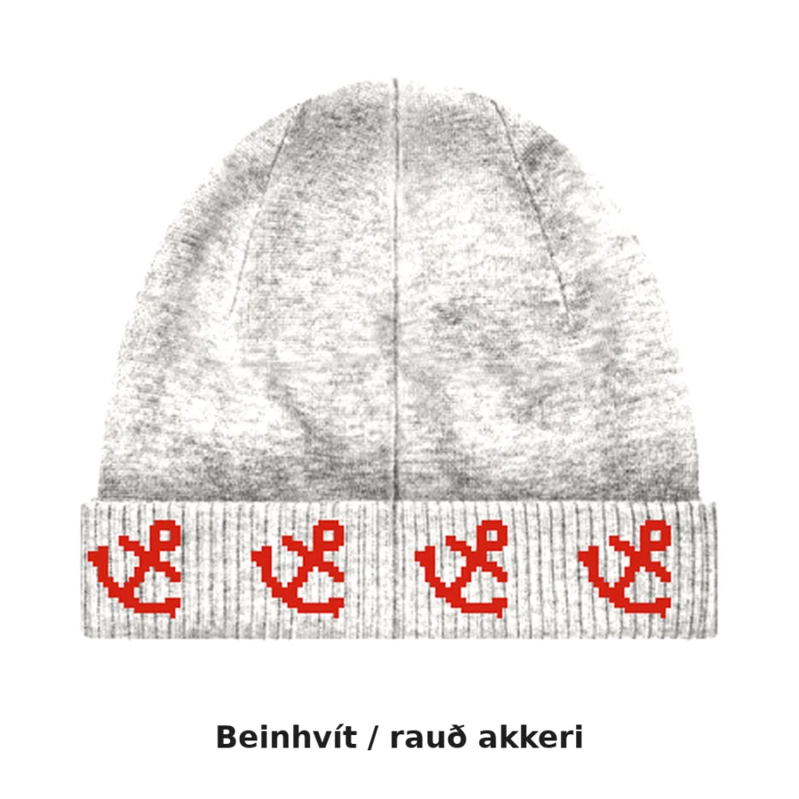 Sýnimynd – Beinhvít / rauð akkeri – tölvugerð mynd