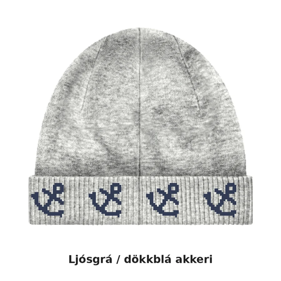 Sýnimynd – Ljósgrá / dökkblá akkeri – tölvugerð mynd