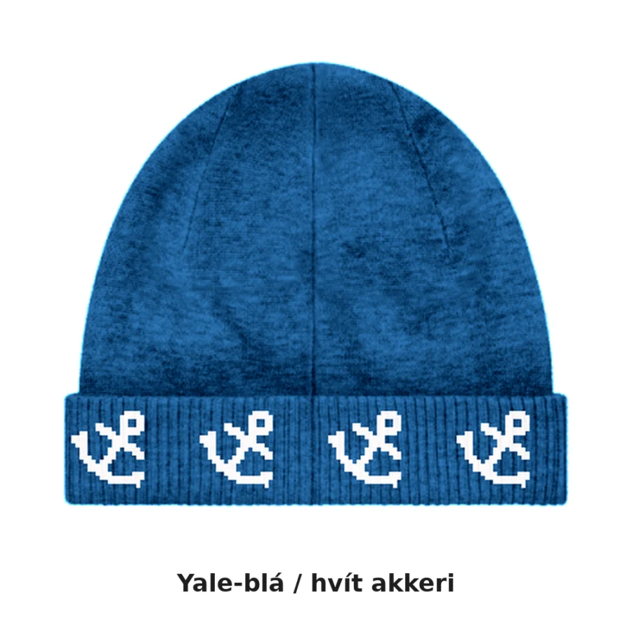 Sýnimynd – Yale-blá / hvít akkeri – tölvugerð mynd