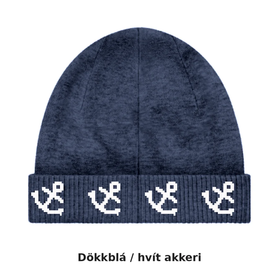 Sýnimynd – Dökkblá / hvít akkeri – tölvugerð mynd